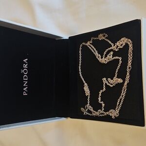 Pandora Sterling Silver Cable Chain Necklace 29.5  Inches